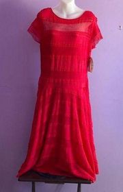 Sangria Red Drop Waist Dress Size 12