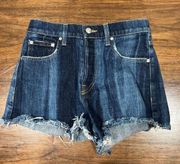 Derek Lam Denim Shorts Women 24 Blue Jean Drew Cut Off Medium Wash