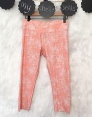 Lou & Grey Orange Geo Print Capri Workout Active Pants