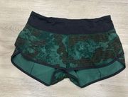 Lululemon Emerald Green Speed up shorts Size 4