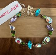 Gemstone Tennis Bracelet Blue, Purple, Green & Iridescent NWT