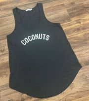 South Parade Grey “Coconuts” Racerback Tank Top