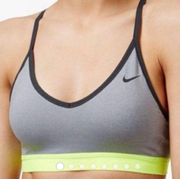 Indy Racerback Sport bra Nike green and gray bra active wear gym sports bra