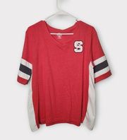 Rivalry Threads NC State Graphic V-Neck T-Shirt L