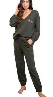 Cozy Comfy Waffle Lounge Winter Sweatpant Set