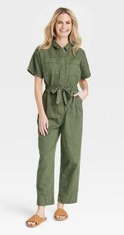 Women's Short Sleeve Button-Front Boilersuit - Universal Thread