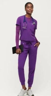 FIGS Zamora Jogger Style Scrub Pants for Women size XXL/T Digital Grape  Purple - $44 - From Carmen