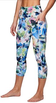 RBX Active Women's High Waist Floral Capri legging