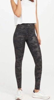 Spanx Faux Leather Camo Leggings Size S Black - $38 - From Tabitha