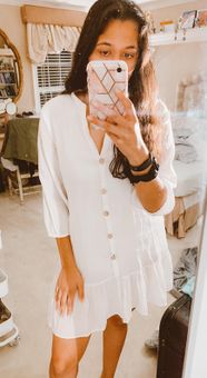 ZARA White Button Down Dress Size M 15 From Leisha