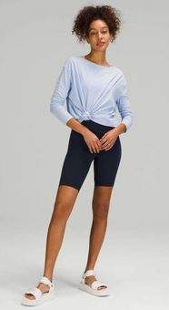 Lululemon Back In Action Long Sleeve Blue Linen 2 - $50 (13% Off