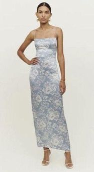 Reformation Frankie Silk Dress Size 4 NWT Porcelain New 100% Silk - $184  New With Tags - From Kaliq