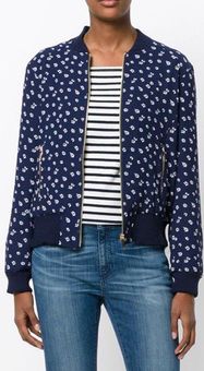 Michael kors floral bomber on sale jacket