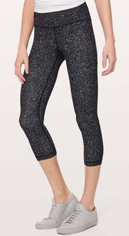 Lululemon Align Crop 21” In Luminesce Splatter Ice Grey Black