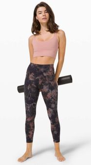 LULULEMON ALIGN PANTS in pink diamond dye graphite grey pink pastel