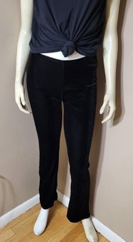 Womens Black Velvet Leggings