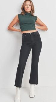 The Vintage Cropped Flare – Just Black Denim