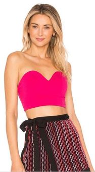 Strapless Crop Top Pink