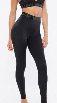 Savage X Fenty black high waisted logo waistband leggings size small - $28  - From Iriana