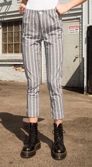 Brandy Melville Striped Tilden Pants Blue and White