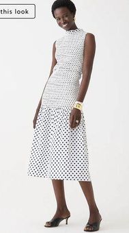 J crew navy deals polka dot dress