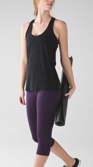 Lululemon Lulu Flow And Go Compression Crop Plum Purple Size 6