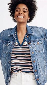 Madewell The Oversized Jean Jacket in Wortham Wash Size Denim XXS - $79 -  From Bryan