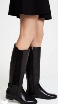 Tory Burch Wyatt Black Genuine Leather Almond Toe Riding Boots Size 10 NWT  - $296 (50% Off Retail) New With Tags - From Sophia