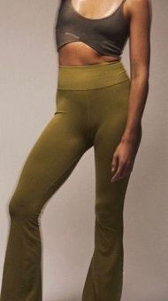 Free People Good Karma Flare Leggings In Military Green Size XS/S