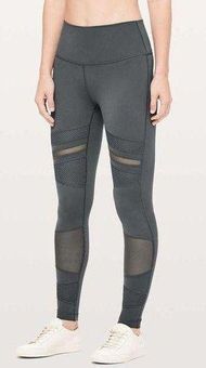 Lululemon Wunder Under High-Rise Leggings Mix & Mesh 28 inch size 6 Gray -  $50 (48% Off Retail) - From Krista