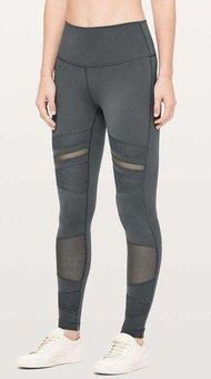 Lululemon Wunder Under High Rise Mix & Mesh Black Luxtreme