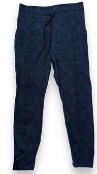 Zyia active navy blue 7/8 leggings brilliant pocket hi-rise 24