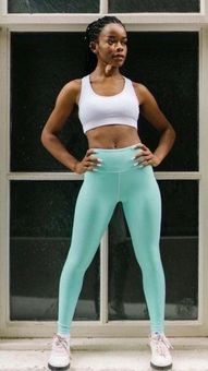 Zyia Turquoise Metallic Light n Tight Leggings Size 0 - $12 - From