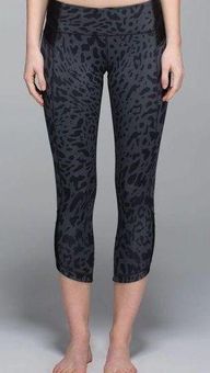 Lululemon Just Breathe Black Cheetah Print Full Length leggings