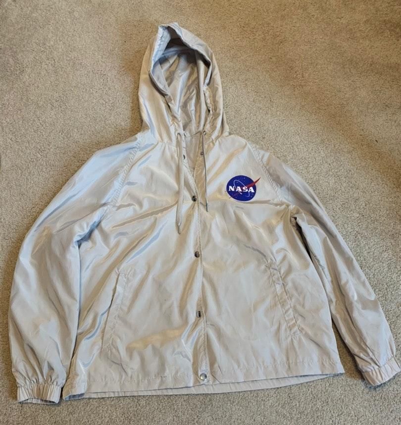 H M Divided NASA Windbreaker Gray Size L 10 From Erin