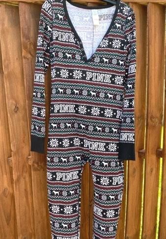 Victoria secret onesie pajamas with flap sale