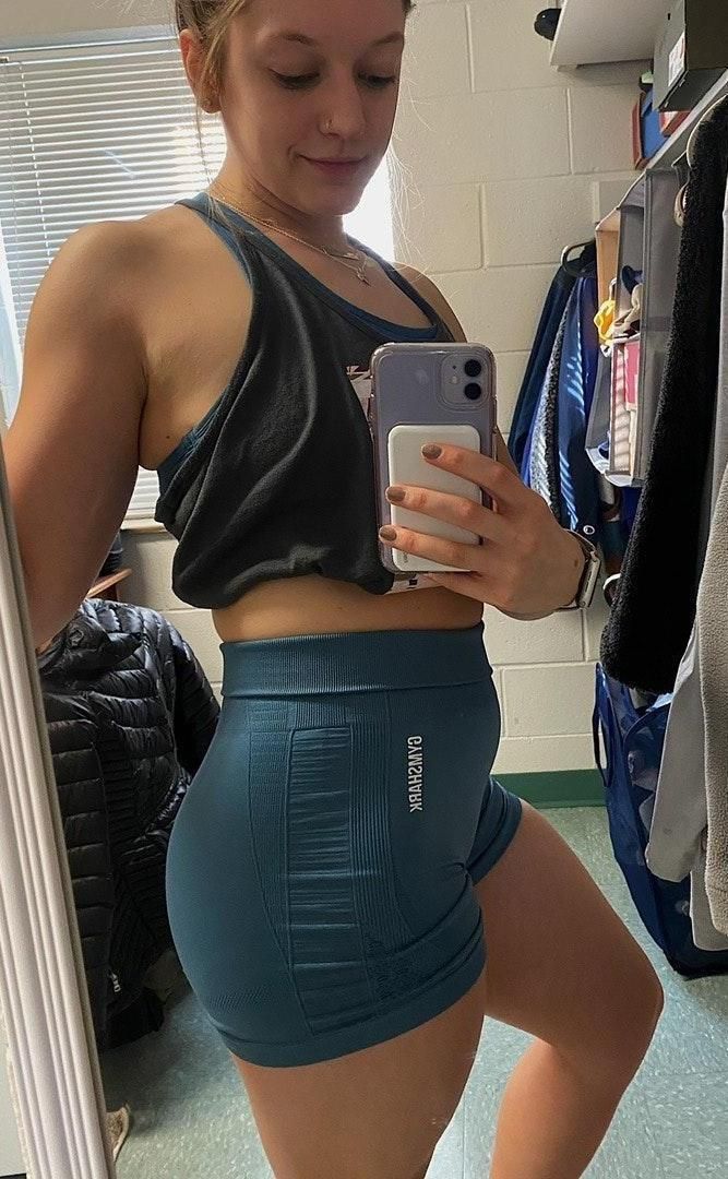 Gymshark Energy Seamless Shorts Blue Size M - $35 (22% Off Retail