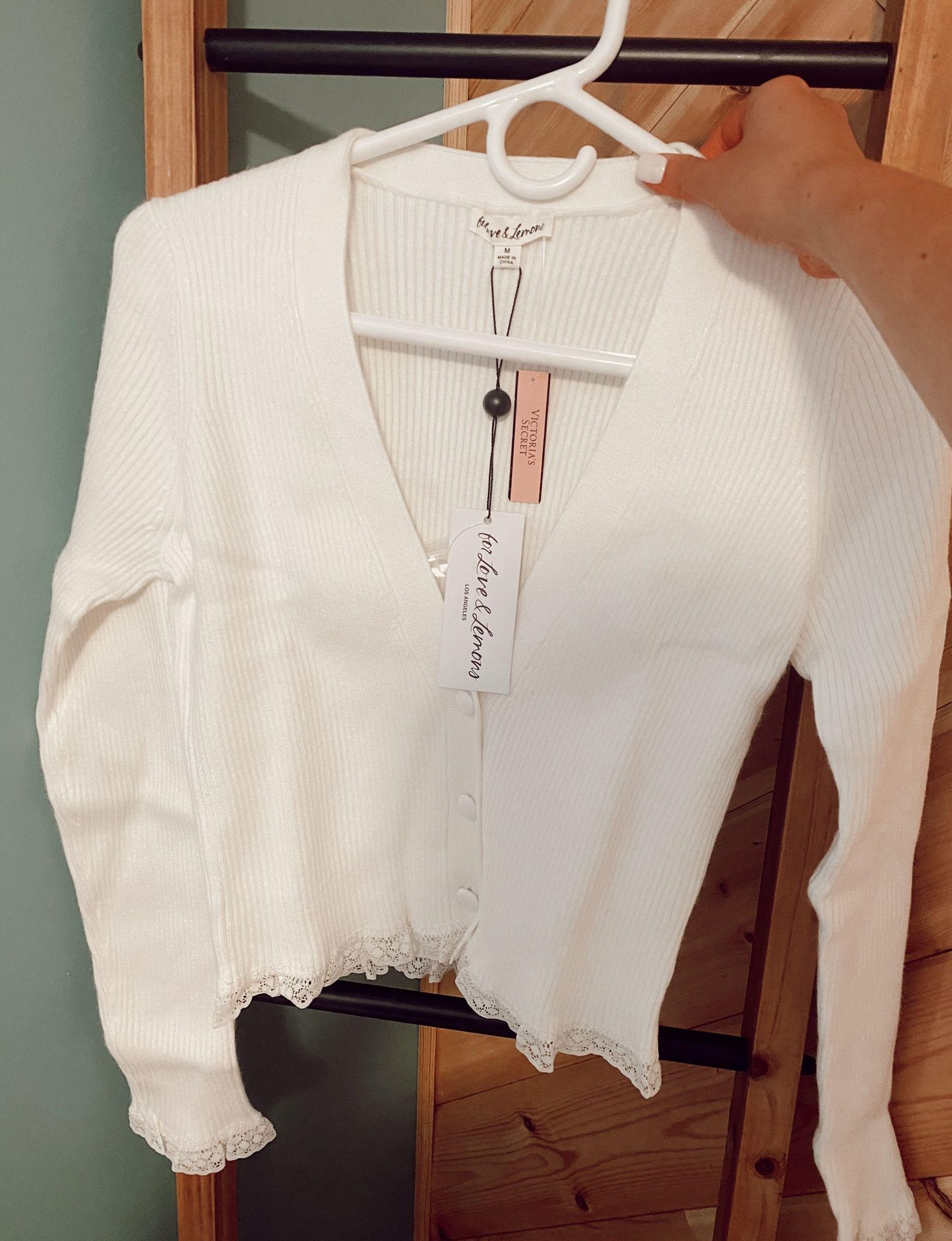 For Love Lemons Nina Cardigan White Size M 46 41 Off Retail New With Tags From Merritt