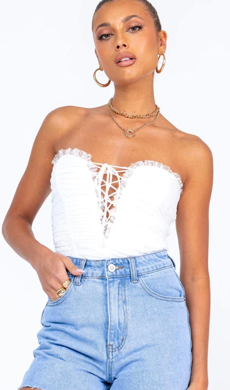 Tomkins Corset Top White