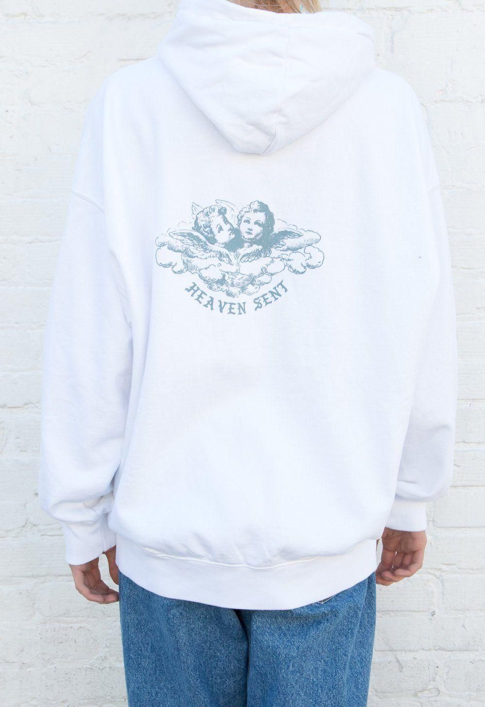 Brandy Melville heaven sent hoodie White 45 10 Off Retail From Eve