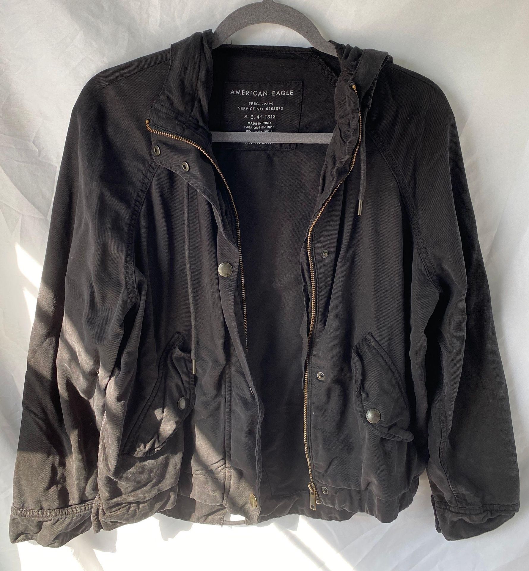American eagle black jacket best sale