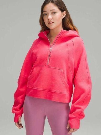 Lululemon XL XXL Scuba Oversized Half Zip Hoodie Sweatshirt Lip Gloss Pink  - $87 - From The Okie