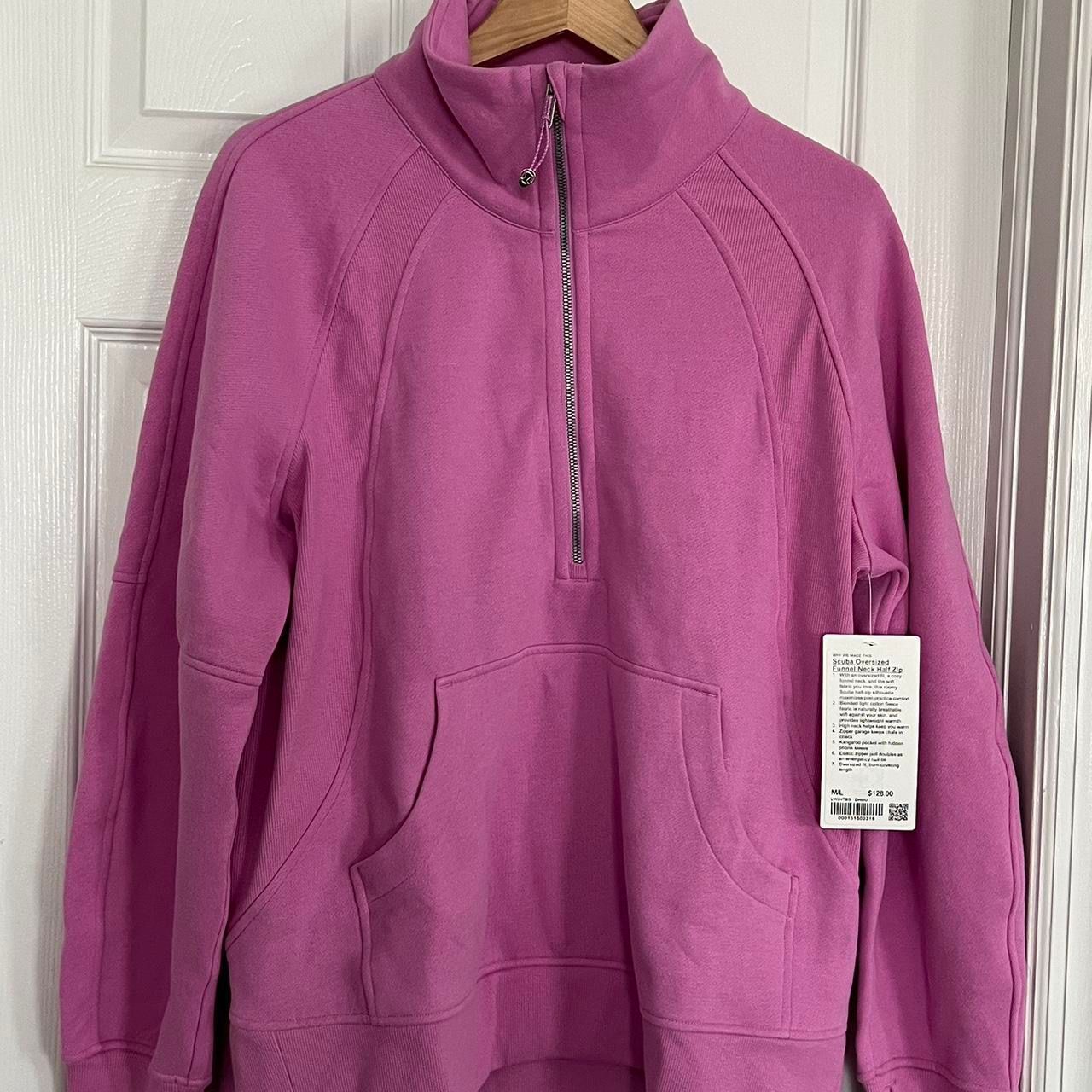 Lululemon Scuba Oversized Funnel-Neck Half Zip Long Pink - $100 (21% Off  Retail) New With Tags - From Paola