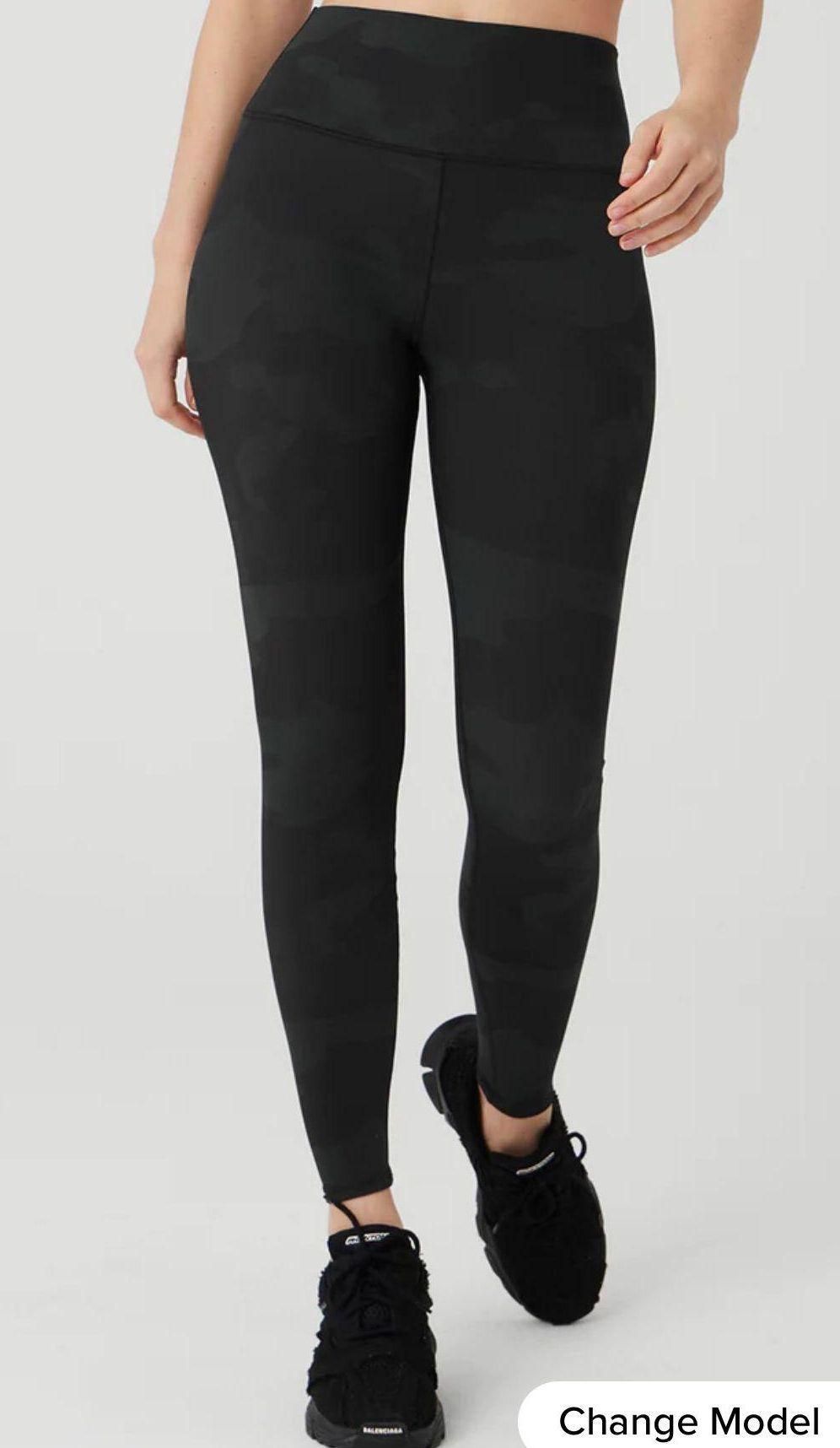 ALO High-Waist Alosoft Goddess Leggings Zinc Heather SM 