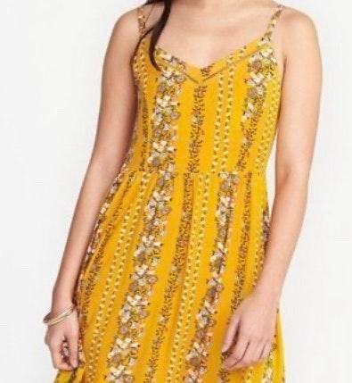 Old navy mustard yellow dress online