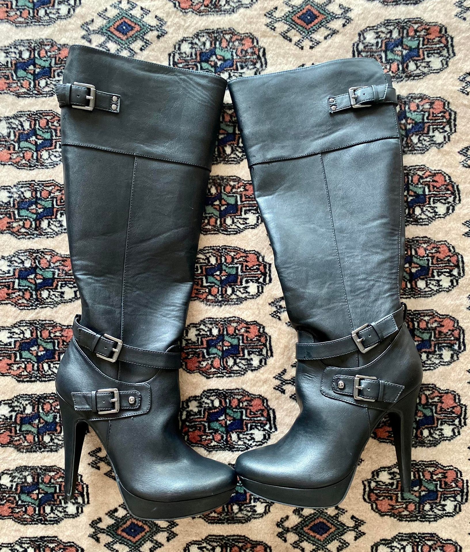 Guess Destynn Dress Boots Black Size 9.5 57 72 Off Retail From Johana