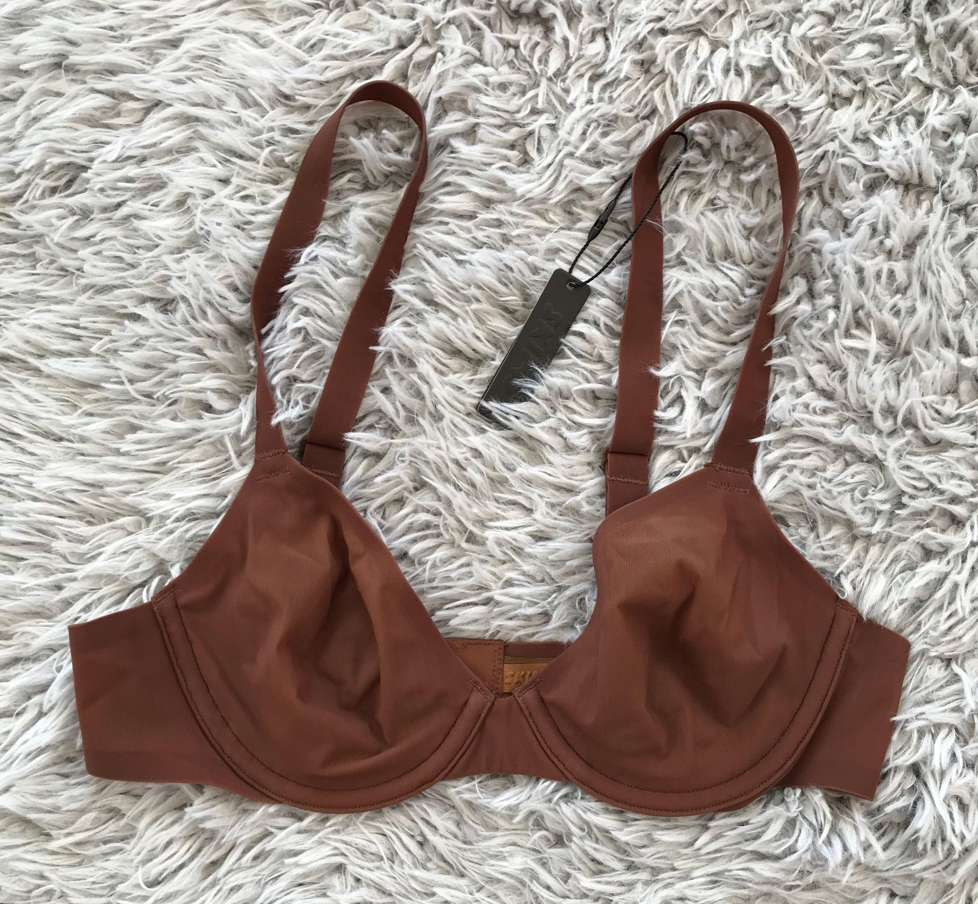 SKIMS Naked Demi Underwired Stretch Mesh Bra in Jasper 32A Size 32 A - $95 New  With Tags - From Matilda