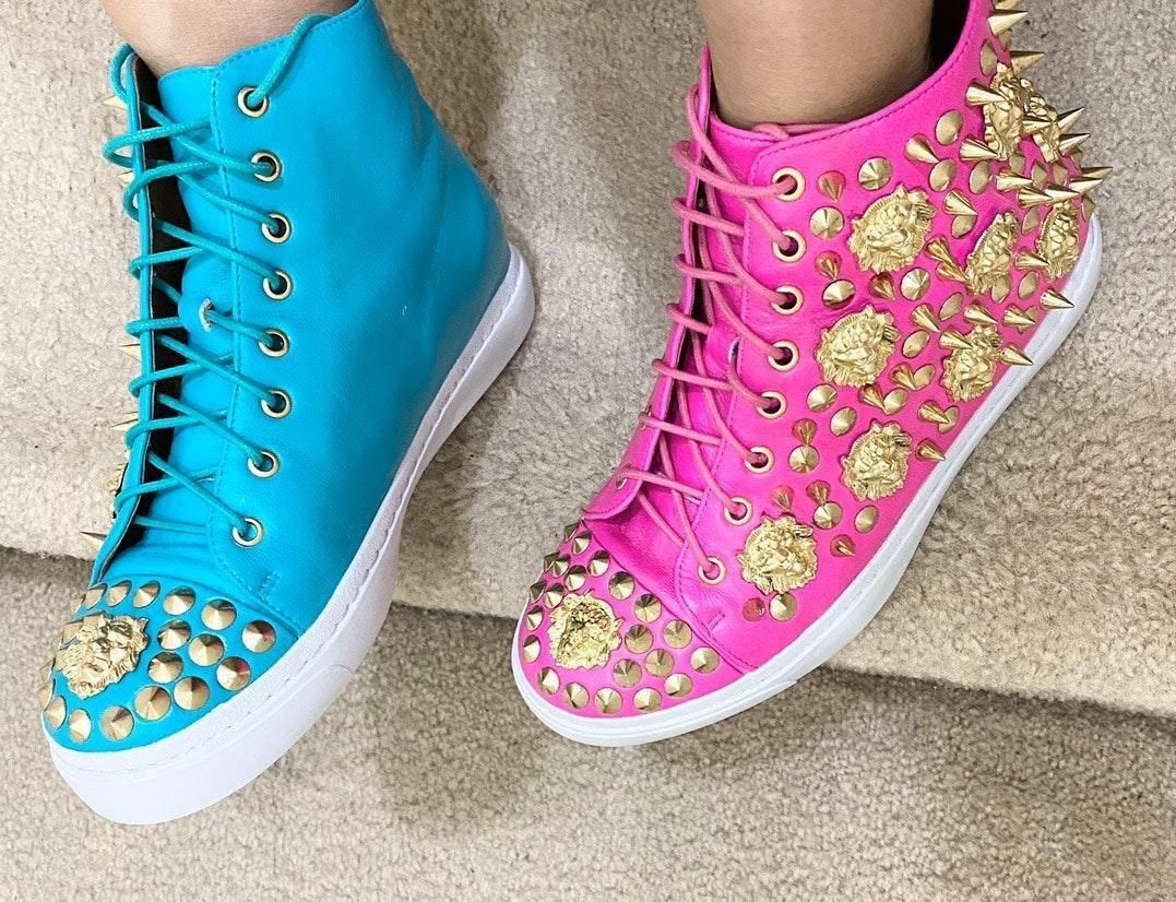 Jeffrey Campbell Sneakers Adams Lion Fuschia Teal Multiple Size 8 167 From Katie