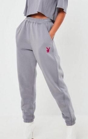 Gray playboy sweatpants hotsell