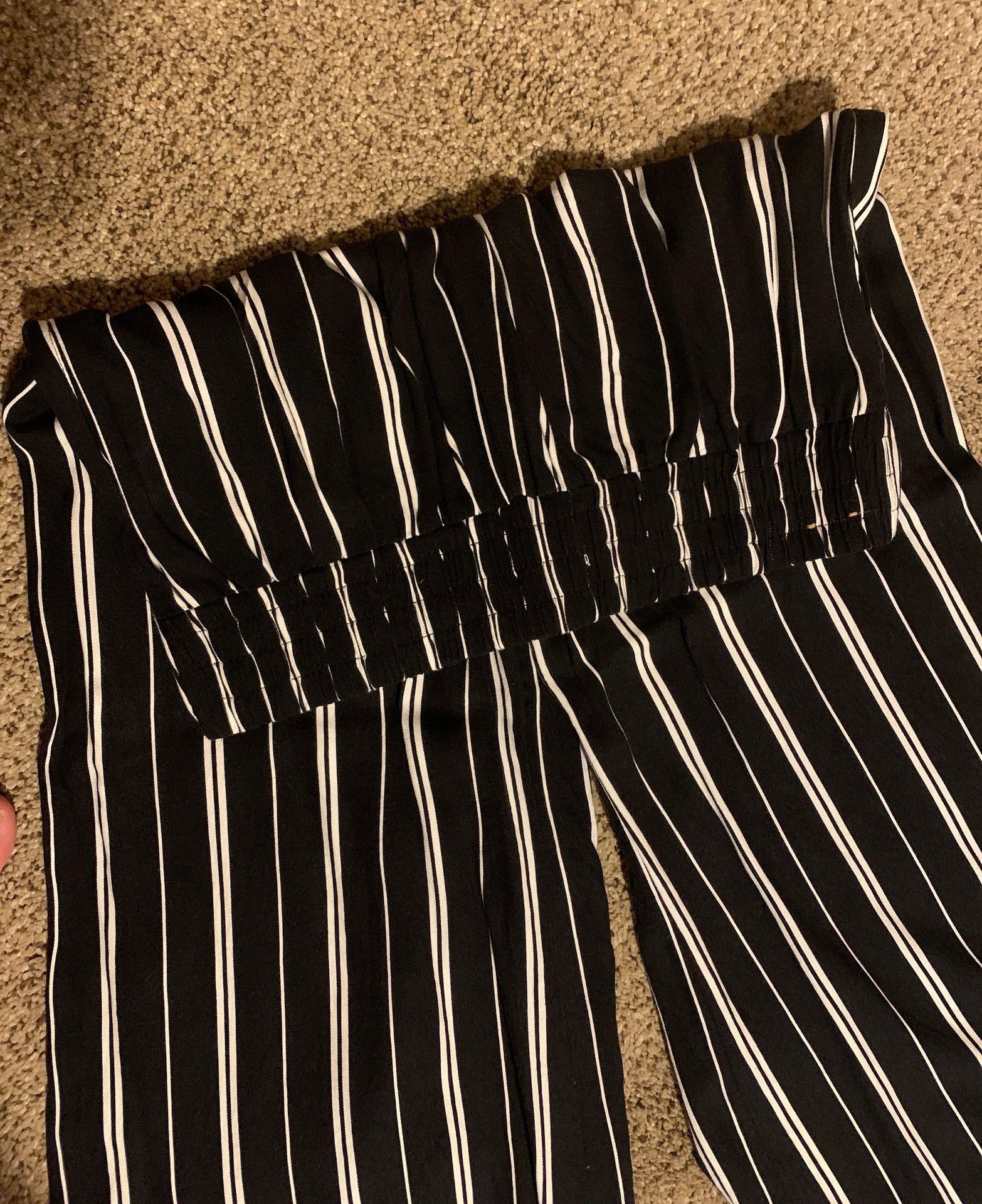 Hollister Wide Leg Striped Pants Multi Size M - $24 (52% Off Retail) - From  brooke